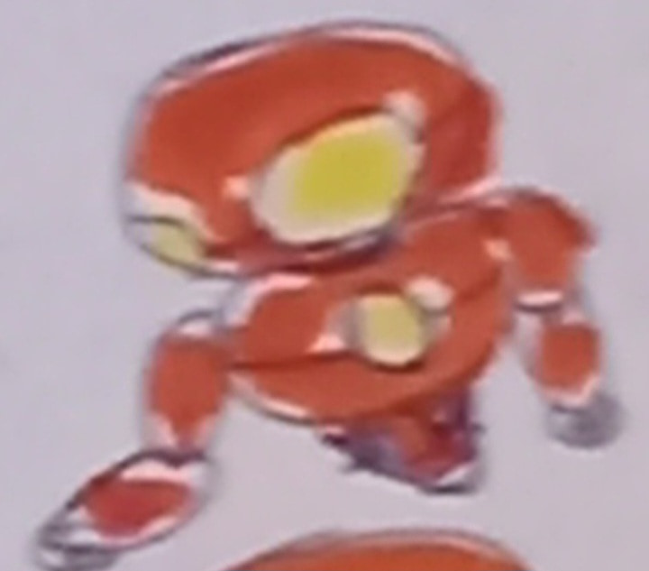 Hand-drawn mecha robot.